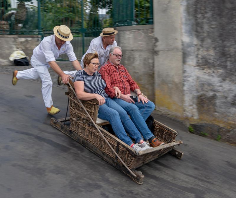 Toboggan ride in Monte