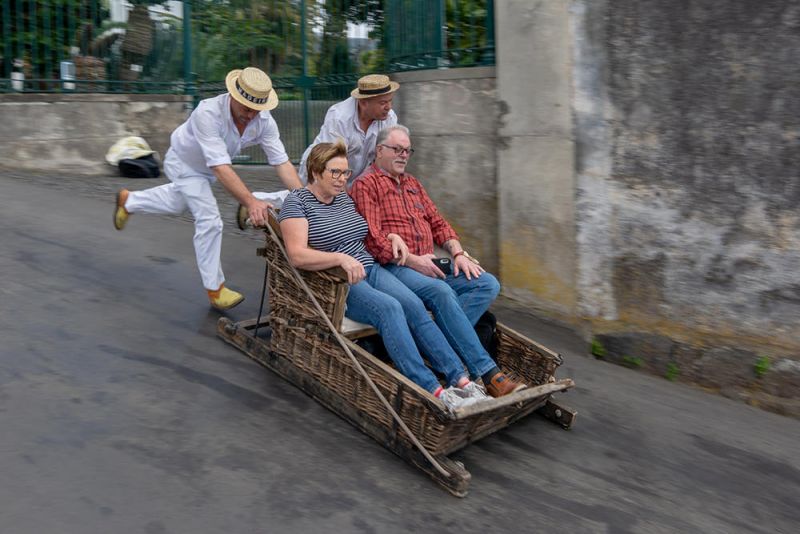 Toboggan ride in Monte